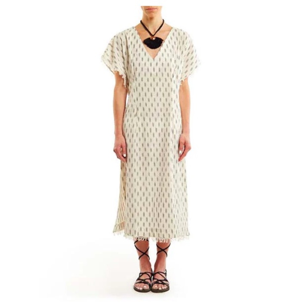 Mirth White and Black Patterned Dress